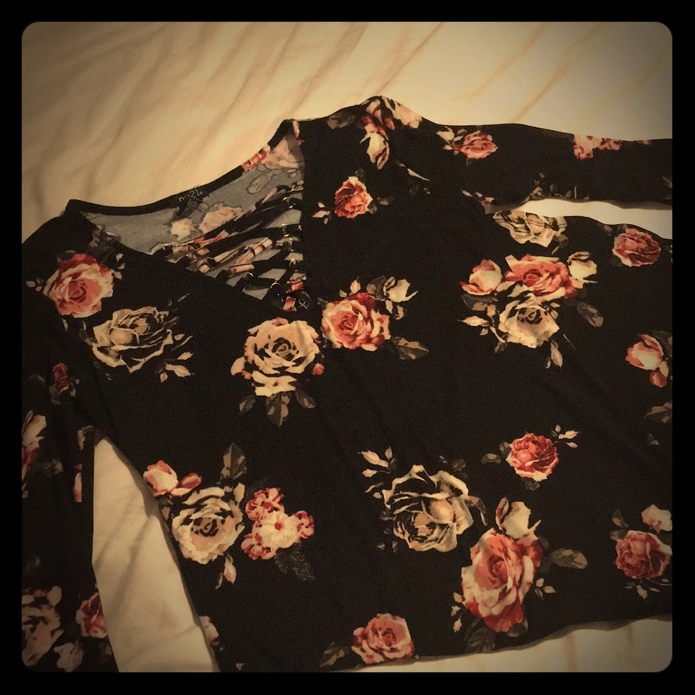 Black floral dress